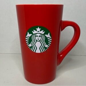 Starbucks Red Ceramic Mug with Green Logo 2024 Collection